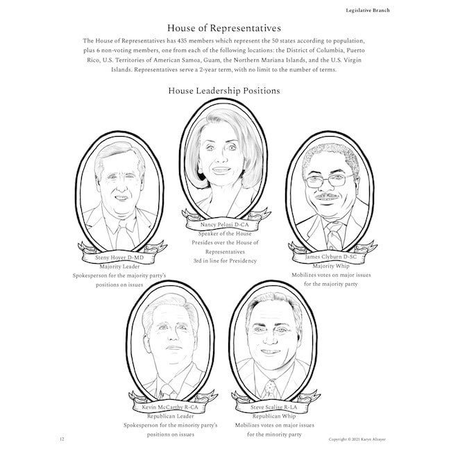 3 branches of government coloring pages